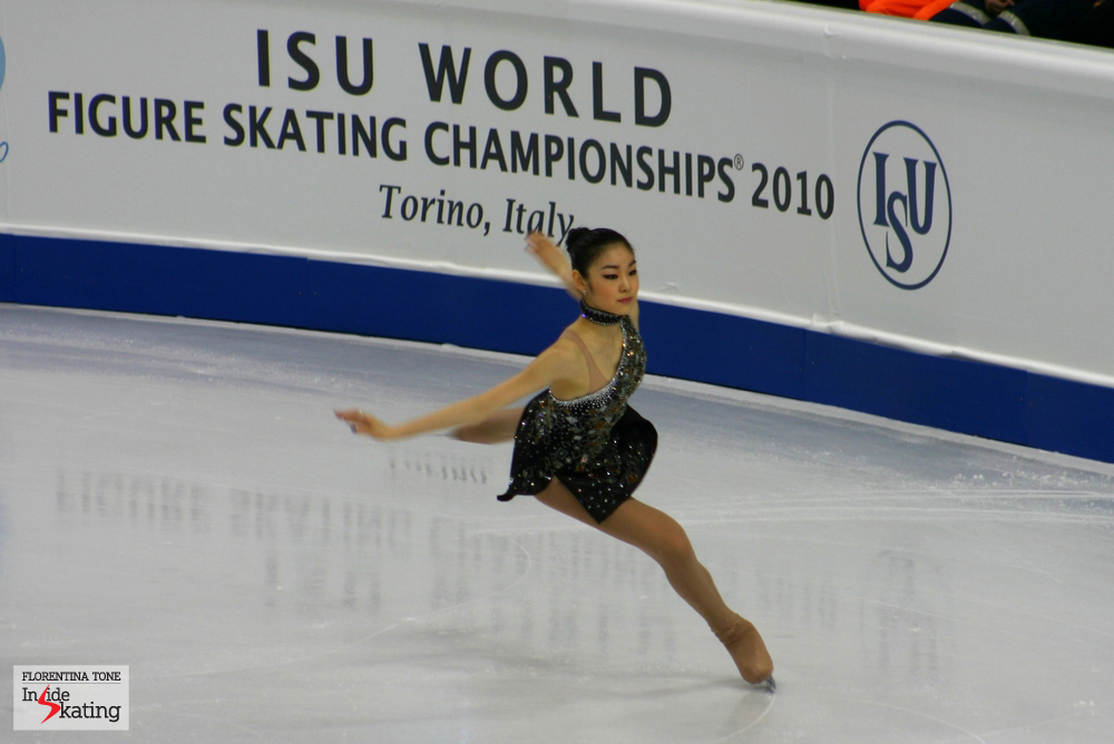 Yuna Kim, during the most successful season of her career (2010 Words in Torino; a month earlier, she had won the Olympic gold medal in Vancouver)