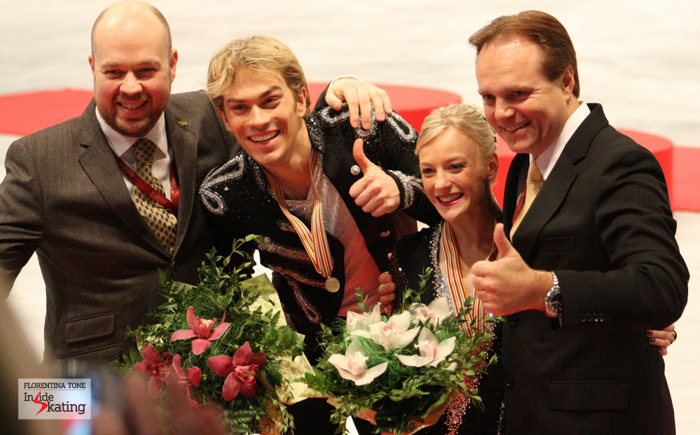 The bronze winning team in Budapest: Philip Askew, Nick, Penny and Evgeny Platov