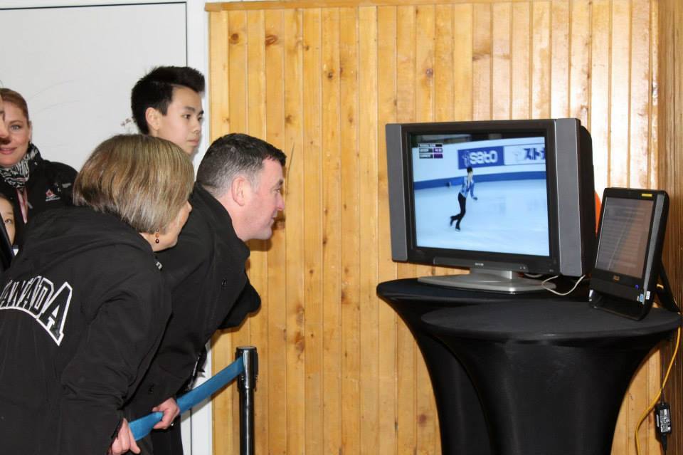 Brian Orser and Nam Nguyen watching the competitors (Photo: Andriana Andreeva)