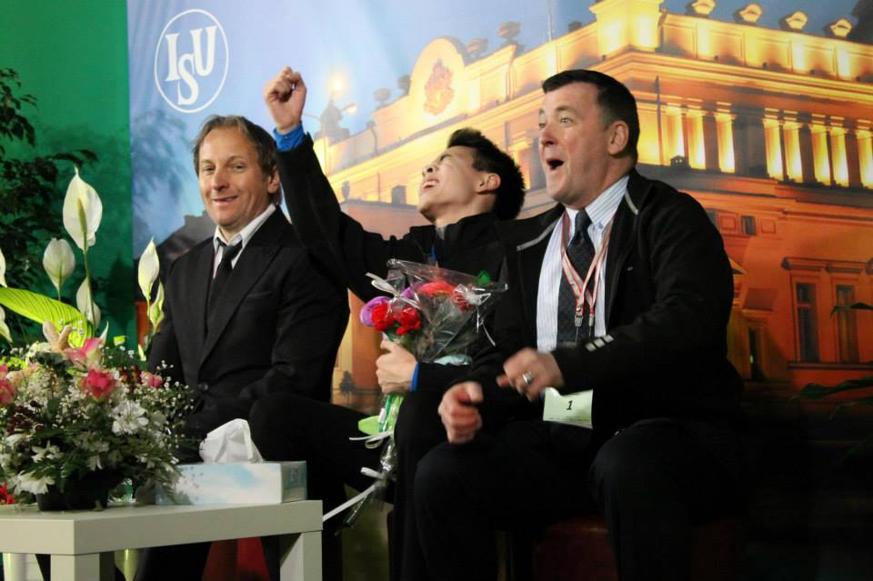 Joy, surprise, relief, after seeing Nam's scores for the short program (Photo: Andriana Andreeva)