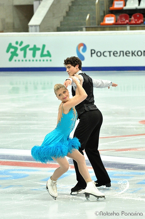 Piper and Paul in Moscow, last November, skating their short program (Photo courtesy of Natasha Ponarina)