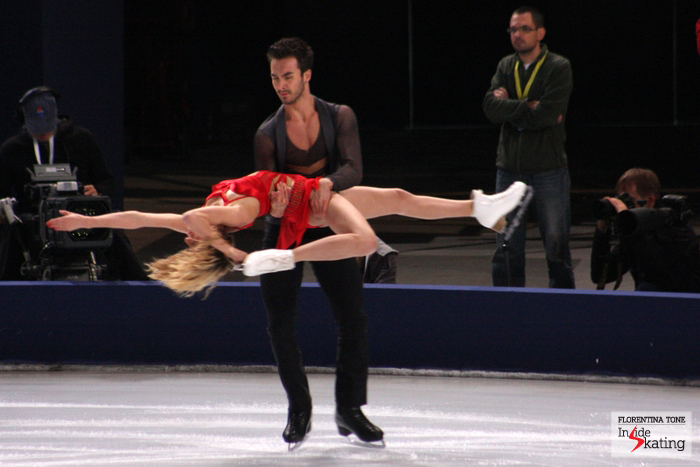 Gabriella Papadakis and Guillaume Cizeron, skating their free dance in Paris, at the 2013 Trophee Eric Bompard