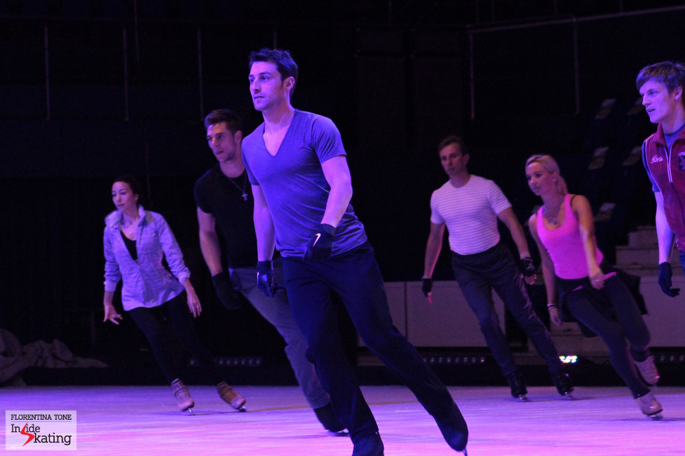 Leading the dance: rehearsals for the introductory part of Kings on Ice, under the guidance of Ari Zakarian