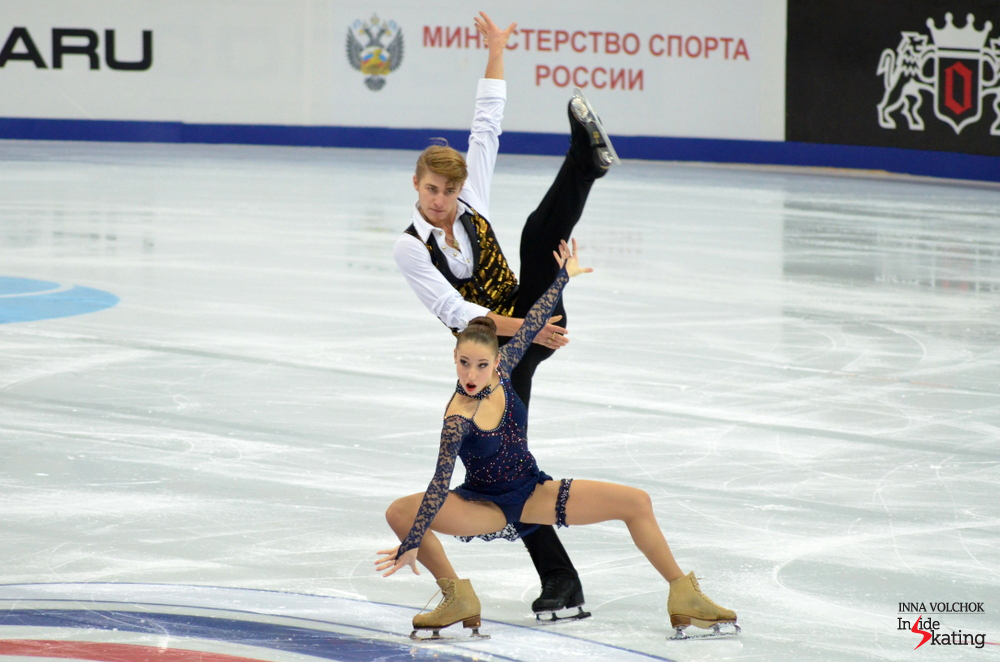 Kristina Astakhova and Alexei Rogonov were awarded 58.34 points for their short program skated to "Be Italian" from the movie "Nine"