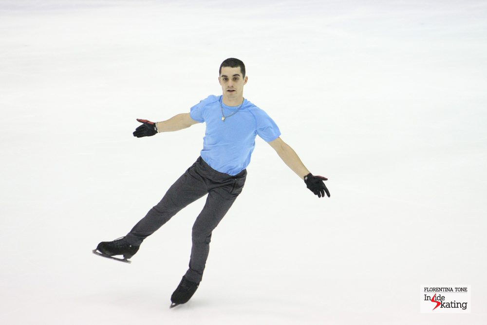 This January, in Budapest, Javier Fernandez won his second European title (phpto taken during practice)