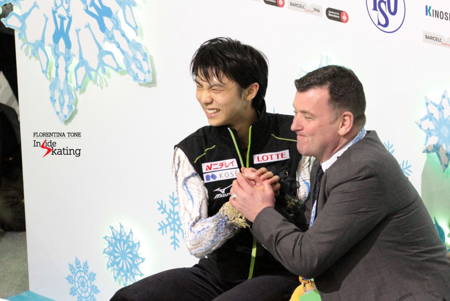 Yuzuru Hanyu and Brian Orser: pure joy. The 20-year-old Japanese skater from Sendai manages to retain his Grand Prix Final title
