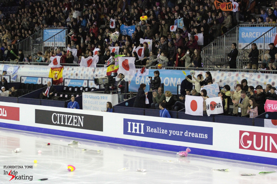 Japanese flags in the arena
