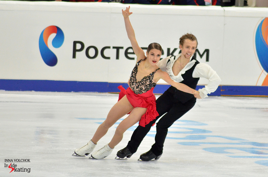 Kaitlin Hawayek and Jean-Luc Baker at 2014 Rostelecom Cup in Moscow