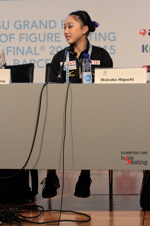 The Junior bronze medalist during press conference