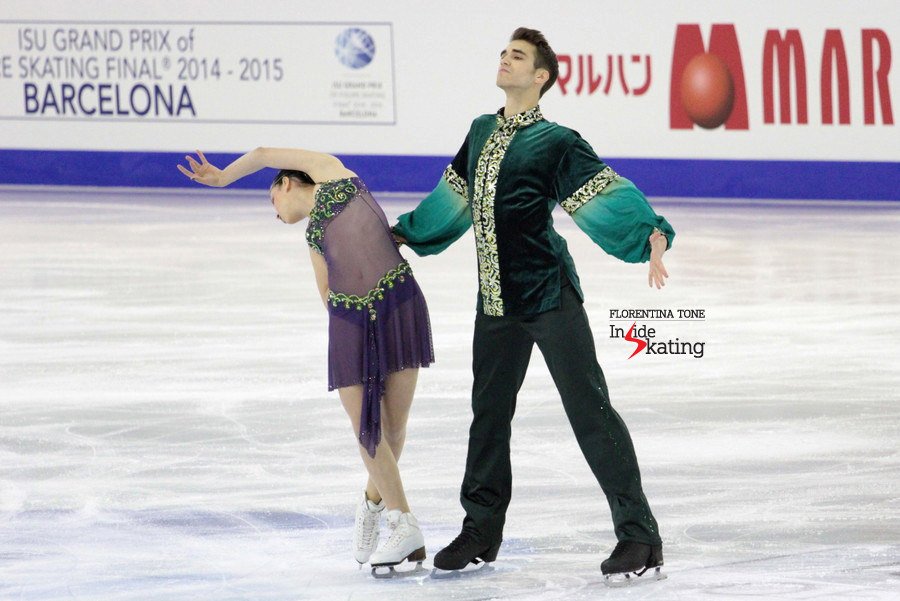 Betina Popova and Yuri Vlasenko took the bronze in Barcelona, at the 2014 JGPF