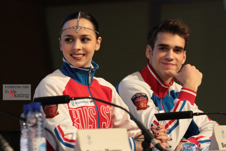 The bronze medalists, Betina and Yuri