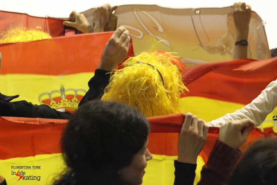 Spanish flags and red-yellow wigs in Zagreb, during the Europeans