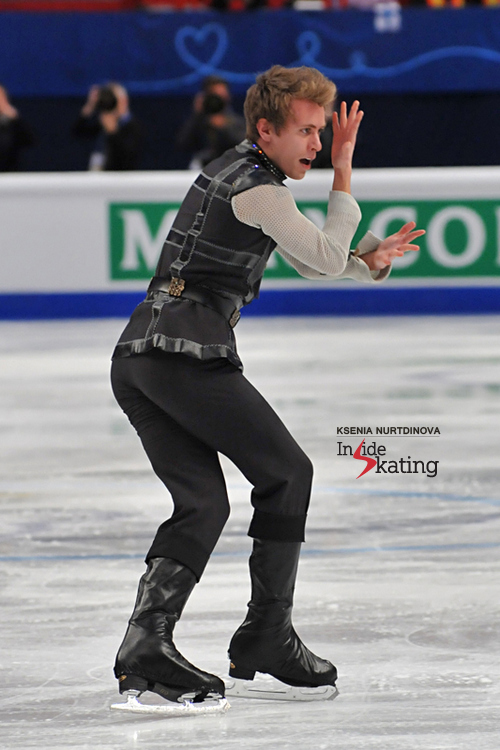 Michal Brezina, skating his short program, to music from "The Game of Thrones"