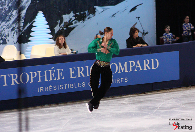 Jason Brown is listed among the participants at Freezer Aerial Figure Skating Challenge; the photo shows him in Paris, at 2013 Trophee Eric Bompard