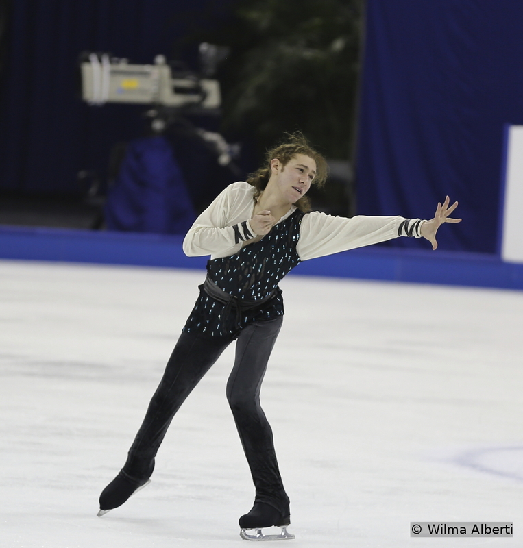 The American Jason Brown practicing his free program in Shanghai, to „Tristan & Iseult” by Maxime Rodriguez