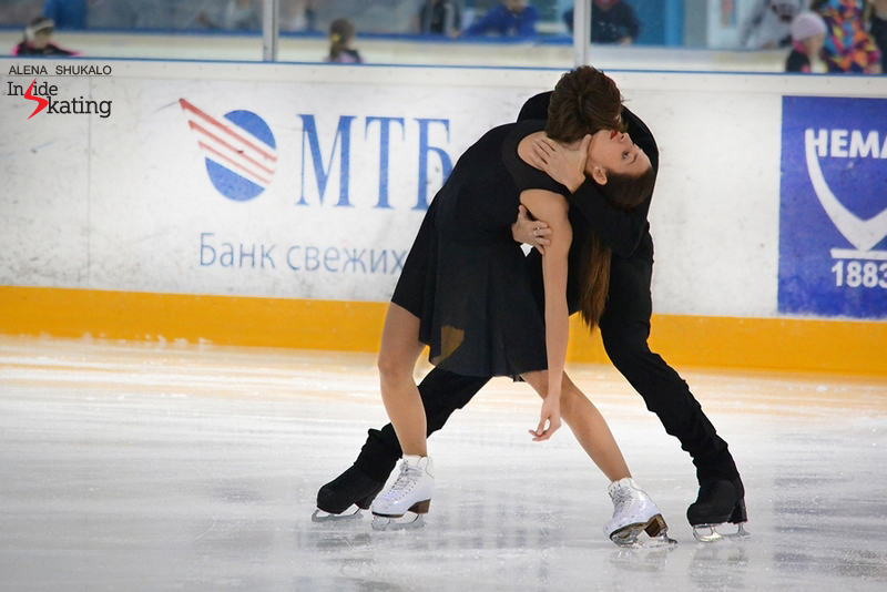 A wonderful pose from Ksenia and Kirill's free dance, as performed in Minsk, at 2015 Ice Star