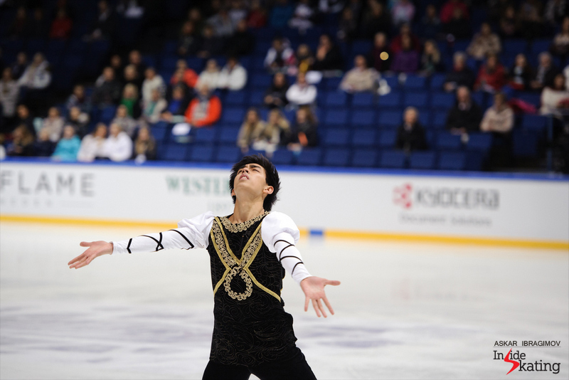 Michael Christian Martinez, performing his free skate to “Romeo and Juliet” by Sergei Prokofiev. This season, he is assigned to skate at Cup of China. 