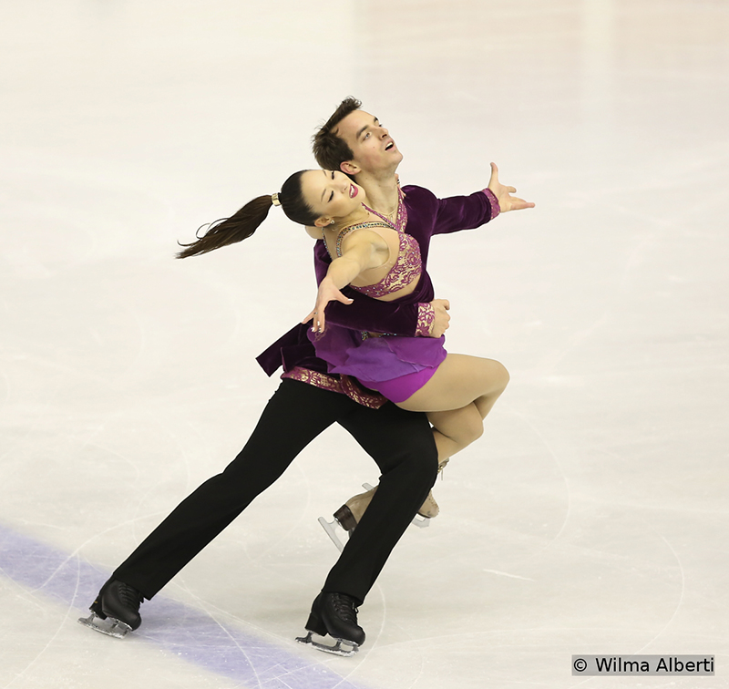 In their first season together as a pair, Germany’s Mari Vartmann and Ruben Blommaert chose to skate in their Short Program to “Stranger in Paradise” (from Alexander Borodin’s “Polovtsian Dances”), as performed by Sarah Brightman. They finished this particular segment of the event on the third place.