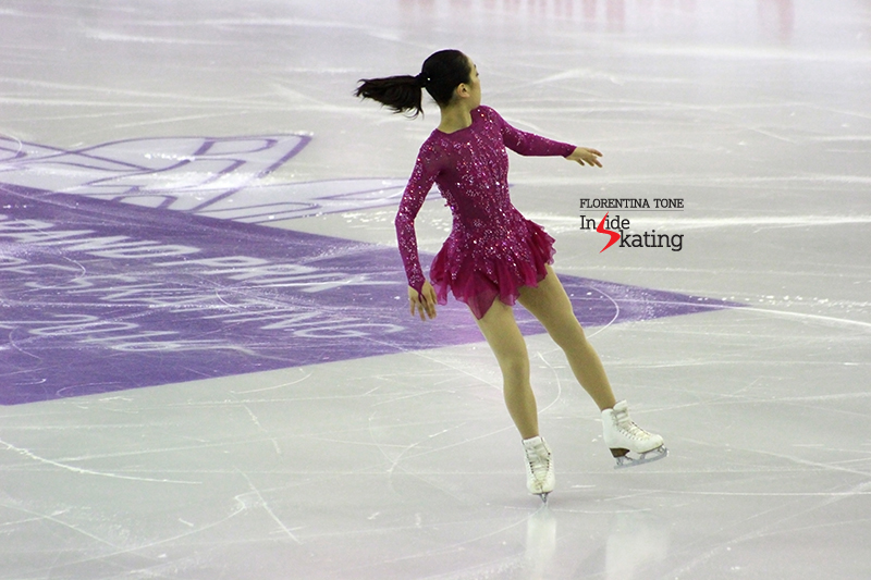 Ready to attempt a triple Axel during warm-up