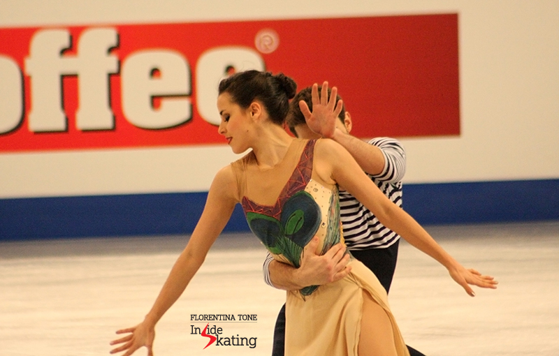 Sara and Adrià during one of the best seasons of their career: here they are perfoming their "Surviving Picasso" free dance at 2014 Europeans in Budapest; less than a month later, they'll finish the ice dancing event at 2014 Olympics in Sochi on the 13th place