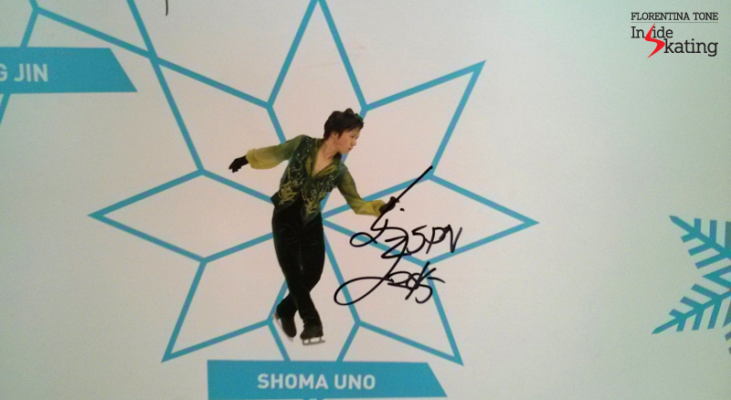 Shoma Uno's photo and autograph on The Wall of the Stars in Barcelona