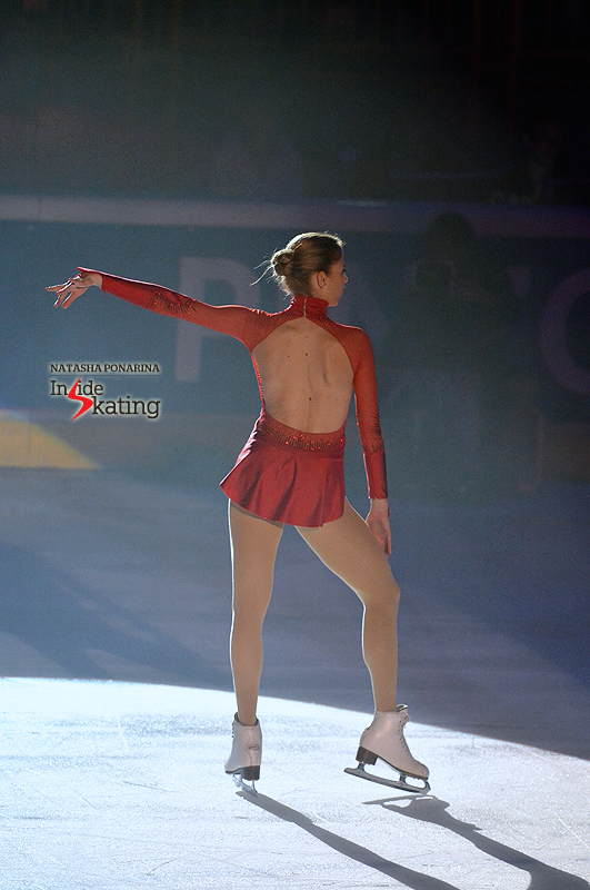Carolina Kostner performing her famous Bolero at Pinzolo on Ice (Italy), in 2015