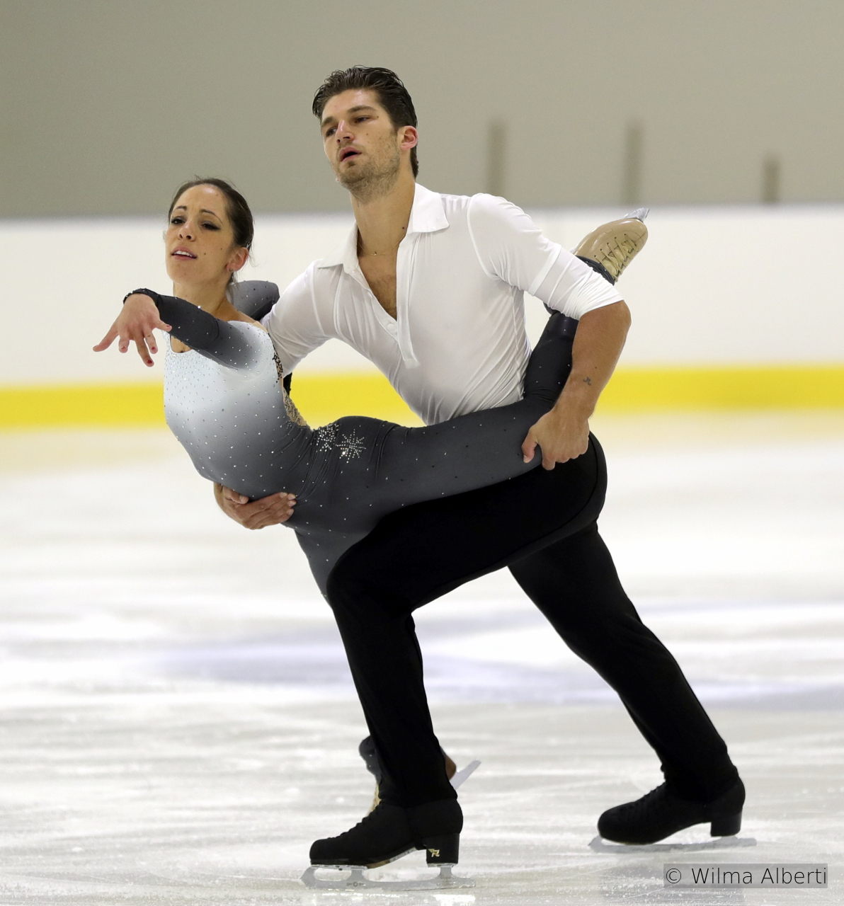 Nicole and Matteo, during their emotional free skate in Bergamo, to „Love Story”, performed by Nana Mouskouri