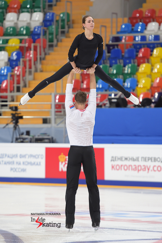 Natalia Zabiiako and Alexander Enbert practice 2016 Rostelecom Cup