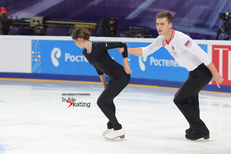 Natalia Zabiiako and Alexander Enbert during practice - they are a very well-matched pair and their elegance is obvious even in this snapshot