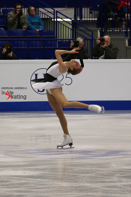 Carolina and one of her wonderful pirouettes in Ostrava, at 2017 Europeans