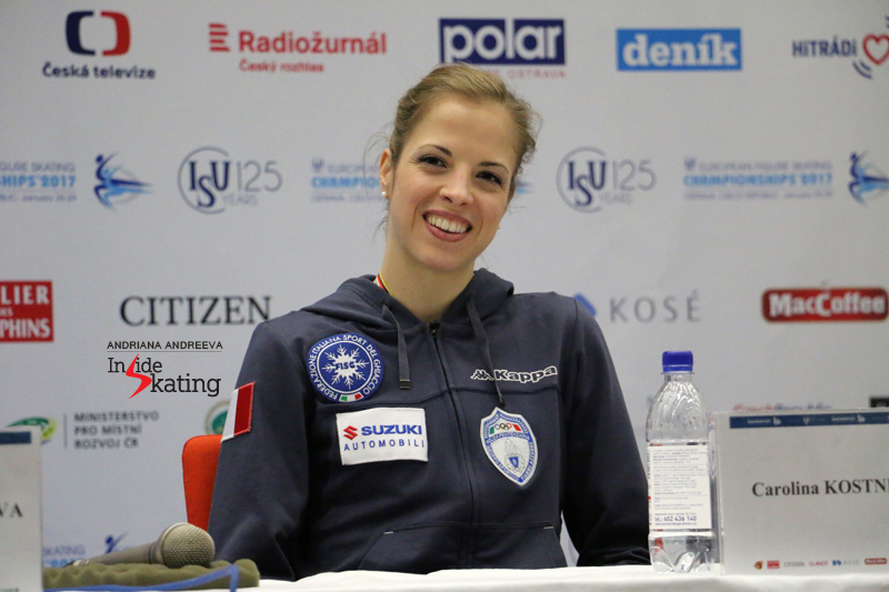 With Carolina Kostner, what you see is what you get: a warm smile during the press conference after the free skate
